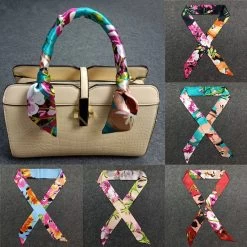 Bandana Small Silk Bag Scarf Women Head Hijab Scarf Long Skinny Scarves For Ladies Fashion Headband