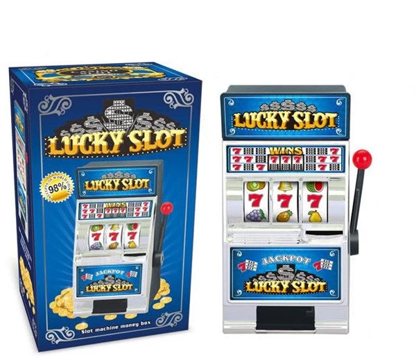 Casino Lucky Slots Jackpot Mini Slot Machine Bank With Spinning Reels