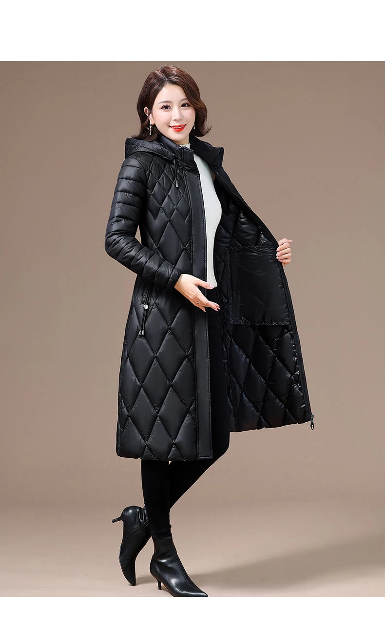 Ladies Diamond Quilting Slim Coat Women Padded Jacket Fashion Jacket - Image 10