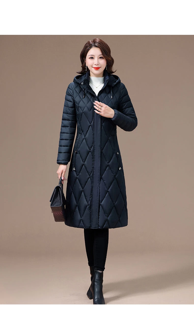 Ladies Diamond Quilting Slim Coat Women Padded Jacket Fashion Jacket - Image 4