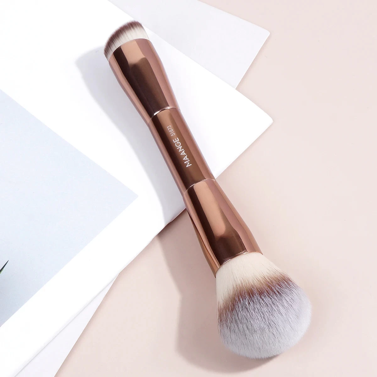 Foundation Makeup Brush Double Head Concealer Contour Brush For Liquid Soft Dense Hair Facial Cosmetic Makeup Tools - Image 2