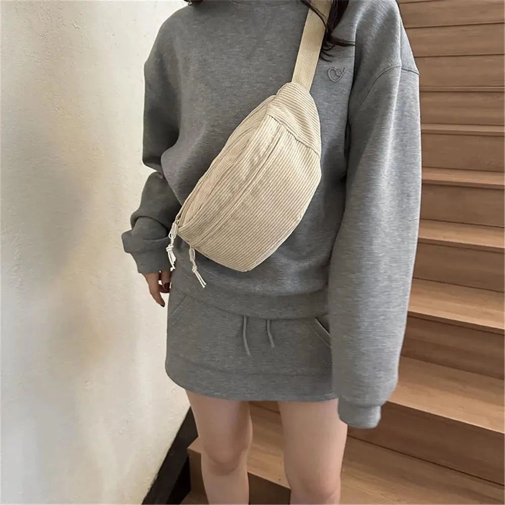 Women Embroidery Rhombus Chest Bag Multi-Layer Large-Capacity Single-Shoulder Diagonal Bag Casual Rhombus Chest Handbag - Image 11