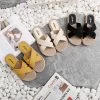Ladies New Slippers Summer Cross Drag Fashion Hemp Rope Outer Wear Slippers Casual Sandals And Slippers