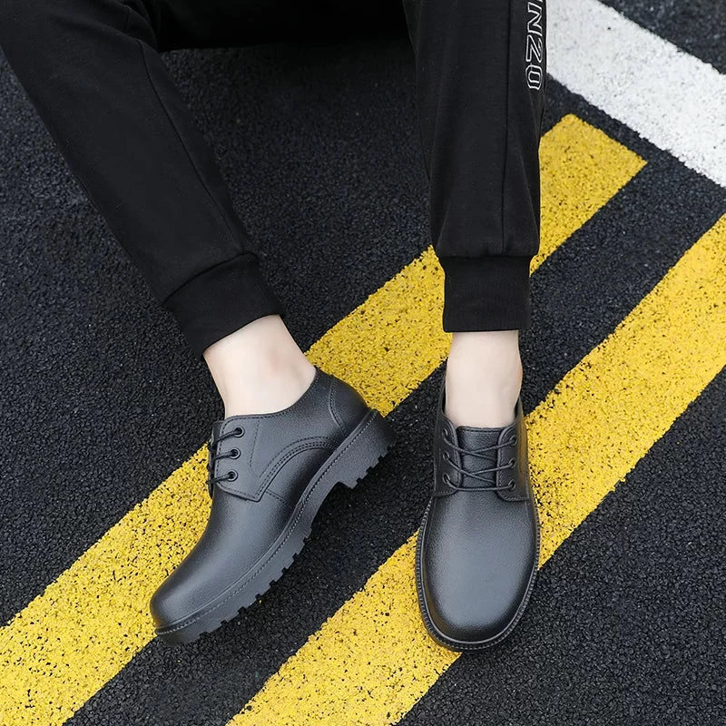 Men's Low-top Water Shoes Outdoor Waterproof Anti-slip Car Wash Kitchen Chef Work Rain Boots Rubber Shoes - Image 4