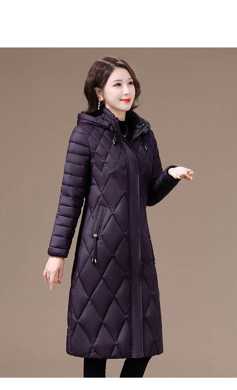Ladies Diamond Quilting Slim Coat Women Padded Jacket Fashion Jacket - Image 13