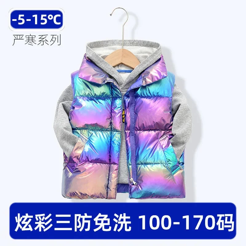 Girls Down Vests Children Clothing For Girls Boys Warm Outerwear Coat Autumn Fashion Teens Kids Jackets Vest - Image 6