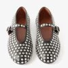 Women Flats Designer Loafers Shoes Diamond Rivet Mary Jane Shoes Woman Stylish Studded Crystal Women Flat Ballet Lolita Shoes
