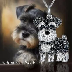 Schnauzer Dog Pendant Necklace Women Pet Puppy Jewelry Animal Accessories Dog Lovers