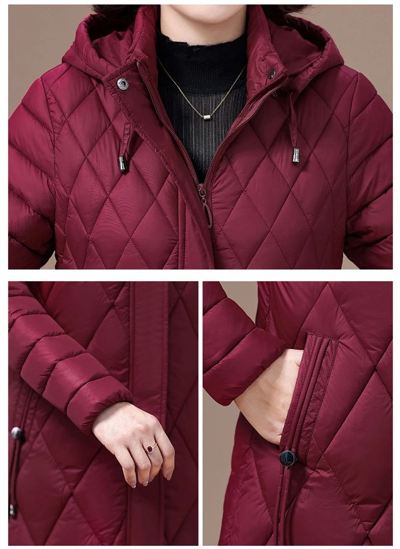 Ladies Diamond Quilting Slim Coat Women Padded Jacket Fashion Jacket - Image 2