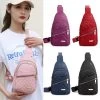 Women Embroidery Rhombus Chest Bag Multi-Layer Large-Capacity Single-Shoulder Diagonal Bag Casual Rhombus Chest Handbag