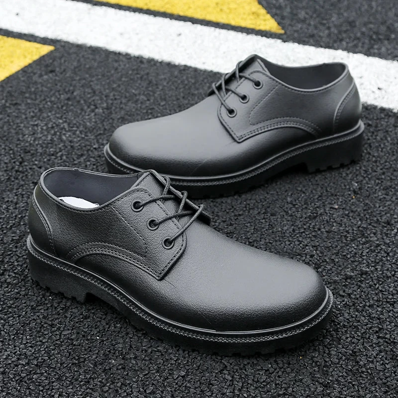 Men's Low-top Water Shoes Outdoor Waterproof Anti-slip Car Wash Kitchen Chef Work Rain Boots Rubber Shoes