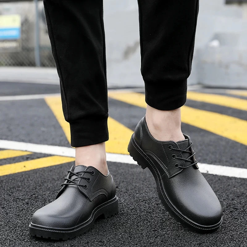 Men's Low-top Water Shoes Outdoor Waterproof Anti-slip Car Wash Kitchen Chef Work Rain Boots Rubber Shoes - Image 3