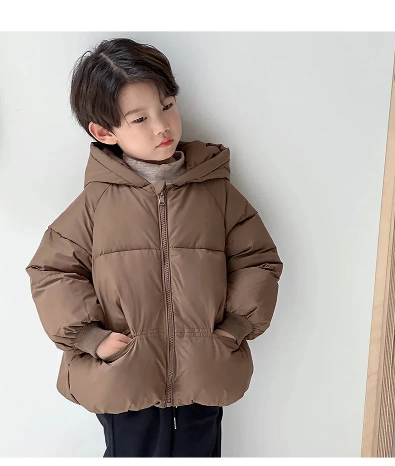 Kid Thicken Fashion Cotton Coat Boy Children Solid Cardigan Hooded Long Sleeve Tops Girl Baby Warm Casual Jacket - Image 6