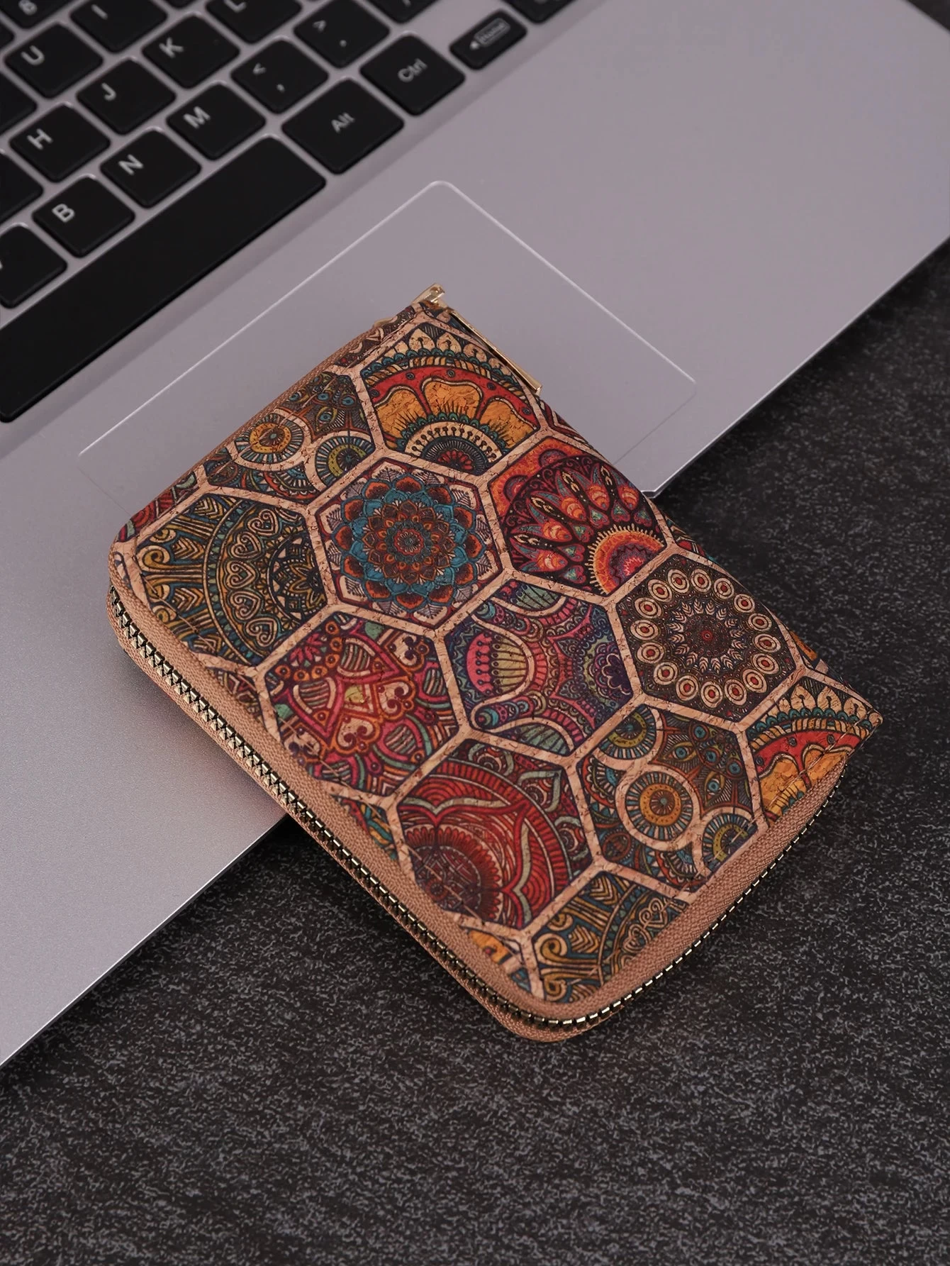 Multifunctional Bohemian Style Short Women's Wallet Wood Grain Multi Card Slot Wallet Large Capacity Portable Car - Image 12