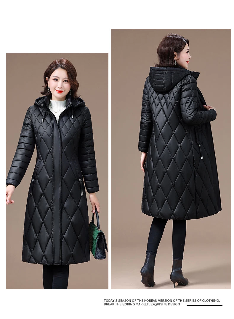 Ladies Diamond Quilting Slim Coat Women Padded Jacket Fashion Jacket - Image 11