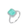 925 Sterling Silver Luxury Paraiba Tourmaline Rings For Women Wedding Engagement Band Fine Jewelry Anniversary Gifts