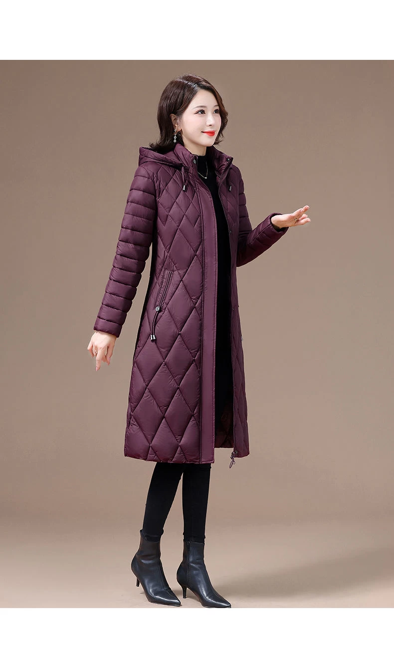 Ladies Diamond Quilting Slim Coat Women Padded Jacket Fashion Jacket - Image 7