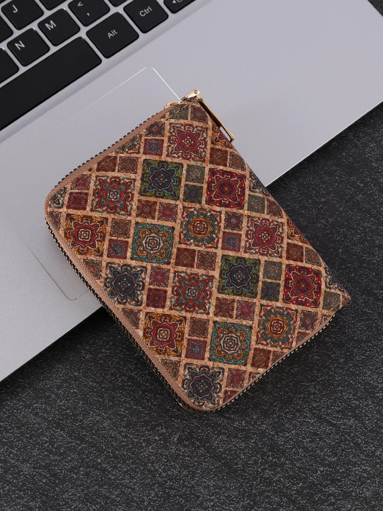 Multifunctional Bohemian Style Short Women's Wallet Wood Grain Multi Card Slot Wallet Large Capacity Portable Car - Image 11