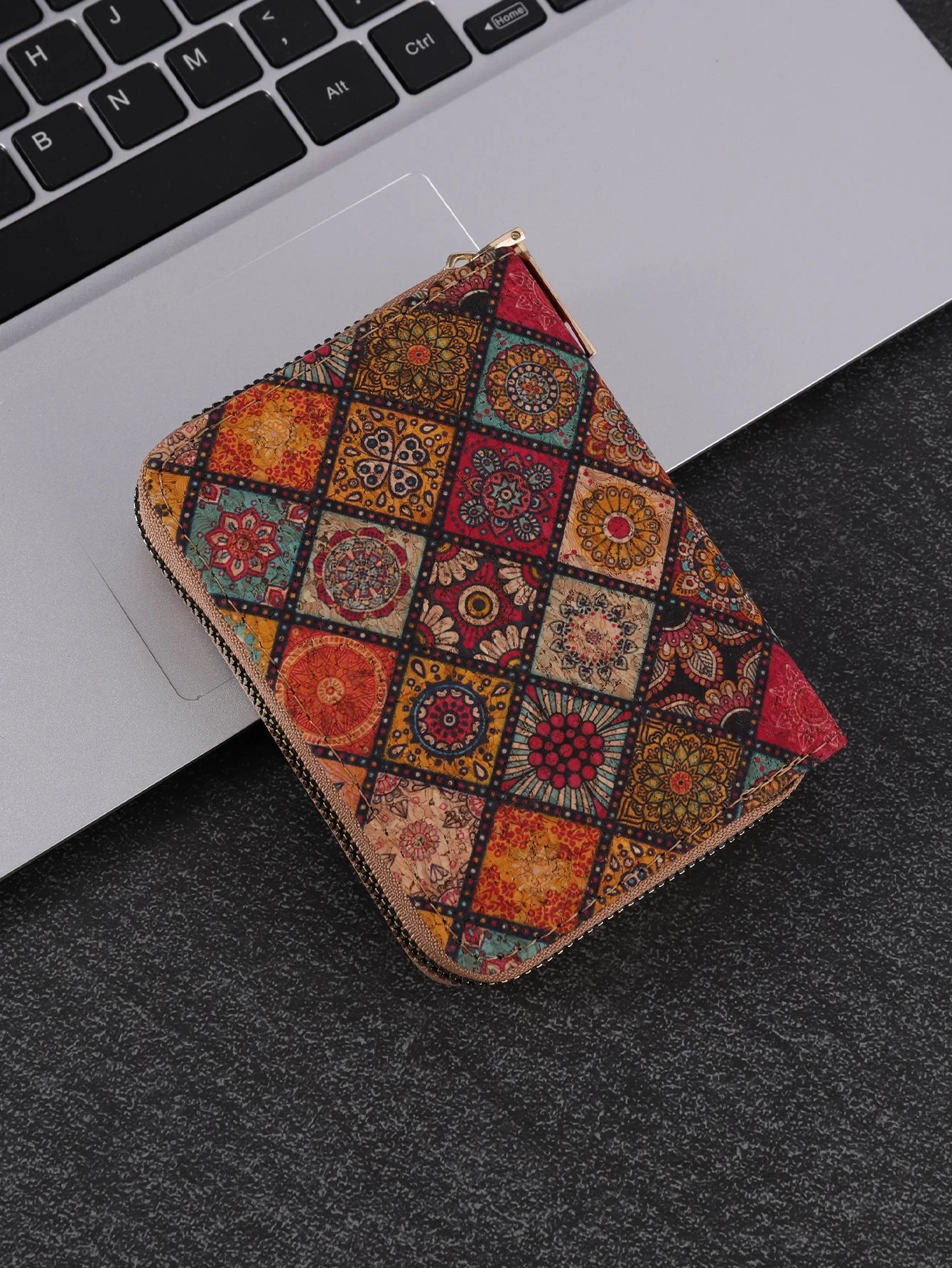 Multifunctional Bohemian Style Short Women's Wallet Wood Grain Multi Card Slot Wallet Large Capacity Portable Car - Image 8