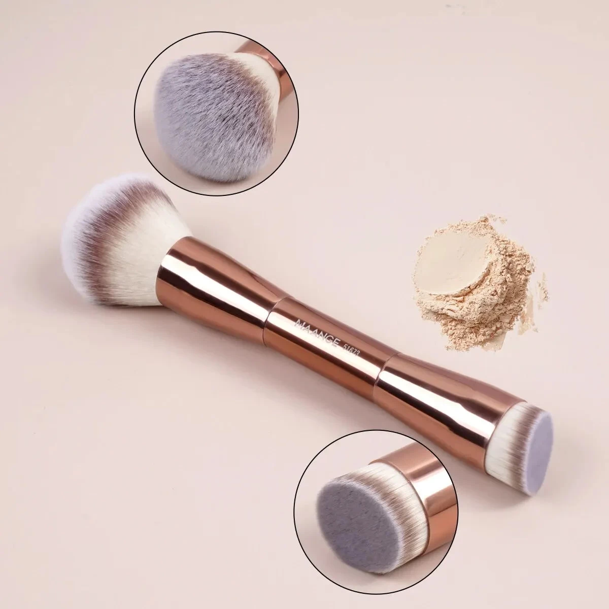Foundation Makeup Brush Double Head Concealer Contour Brush For Liquid Soft Dense Hair Facial Cosmetic Makeup Tools