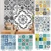 16pcs/Set Matte Waterpoof Tile Wall Sticker Home Decoration Peel & Stick Wallpaper Kitchen Bathroom Wardrobe Floor PVC Art Mural