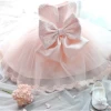 Elegant Girl Dress Girls Summer Fashion Pink Lace Big Bow Party Tulle Flower Princess Wedding Dresses Baby Girl Dress