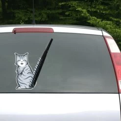 2Pieces/Set Car Gadgets Moving Tail Car Decal / Kitty Cat Tail Window Wiper Sticker Wall Sticker