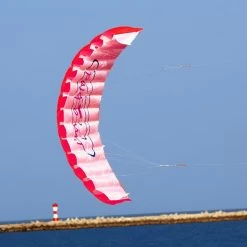 1.4cm Dual Line Parafoil Kite With Flying Tools Power Braid Sailing Kitesurf Sports Beach Kite Outdoor Fun Flying Toys 3 Color