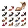 Brand Satin/PU Girls Ladies Women's Tango Salsa Dance Ballroom Latin Dance Shoes 7cm Heels 22 Colors And