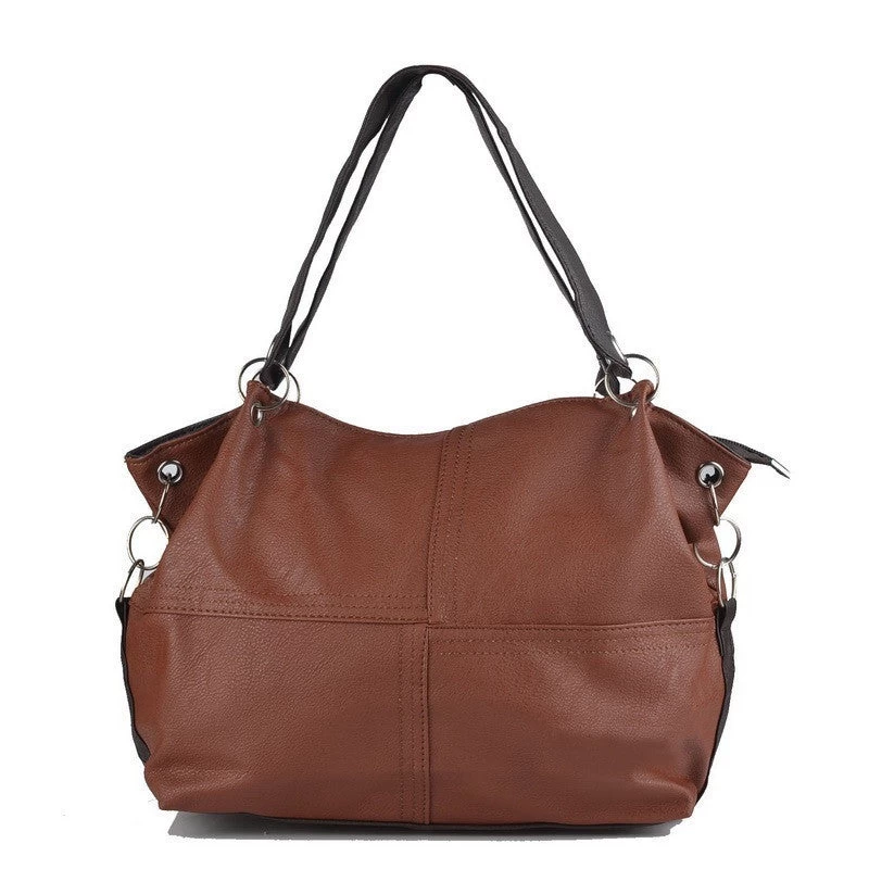 PU Leather Bags Women Messenger Bag/ Splice Grafting Vintage Shoulder Crossbody Bags - Image 13