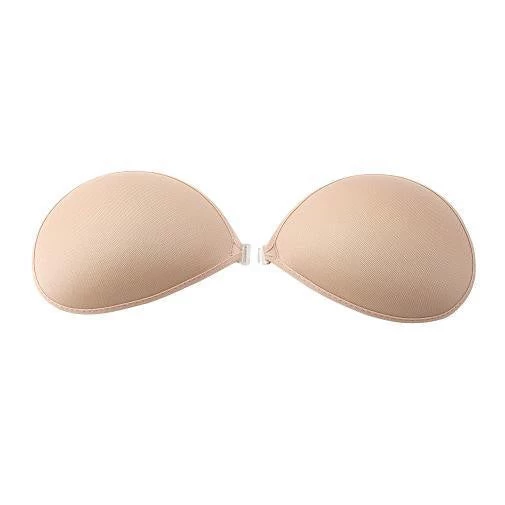 Women Invisible Push Up Bra Self-Adhesive Silicone Bust Front Closure Sticky Bra Backless Strapless Bra A B C D