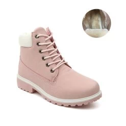 Women Boots PU Leather Platform Women Shoes Suede Rubber Women Ankle Boots Timber Boots Martin Brand Shoes #C1