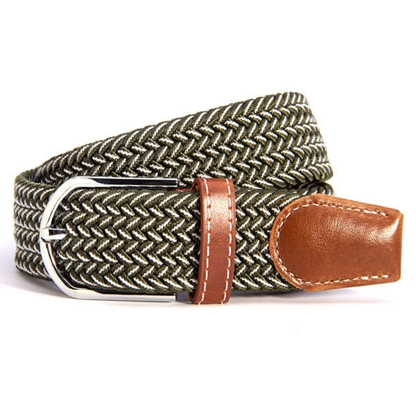 31 Colors Men Women's Canvas Plain Webbing Metal Buckle Woven Stretch Waist Belt - Image 12