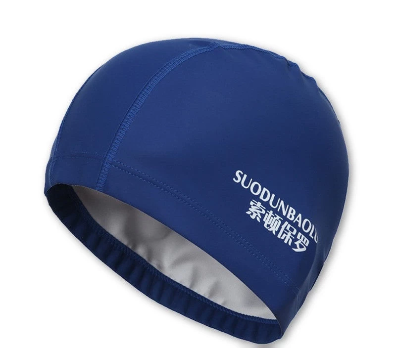 Elastic Waterproof PU Fabric Protect Ears Long Hair Sports Swim Pool Hat Swimming Cap Size For Men & Women Adults - Image 10