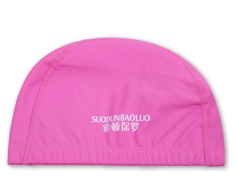 Elastic Waterproof PU Fabric Protect Ears Long Hair Sports Swim Pool Hat Swimming Cap Size For Men & Women Adults - Image 12