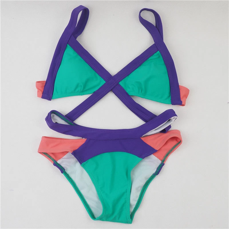 Women Swimwear Push Up Swimsuit Red White Black Bikini Bandage Swimsuit Plavky Biquini Biquinis Feminino - Image 5