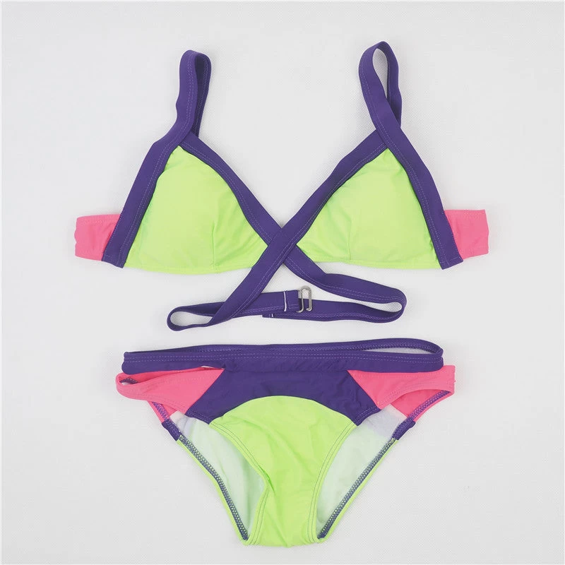 Women Swimwear Push Up Swimsuit Red White Black Bikini Bandage Swimsuit Plavky Biquini Biquinis Feminino - Image 2