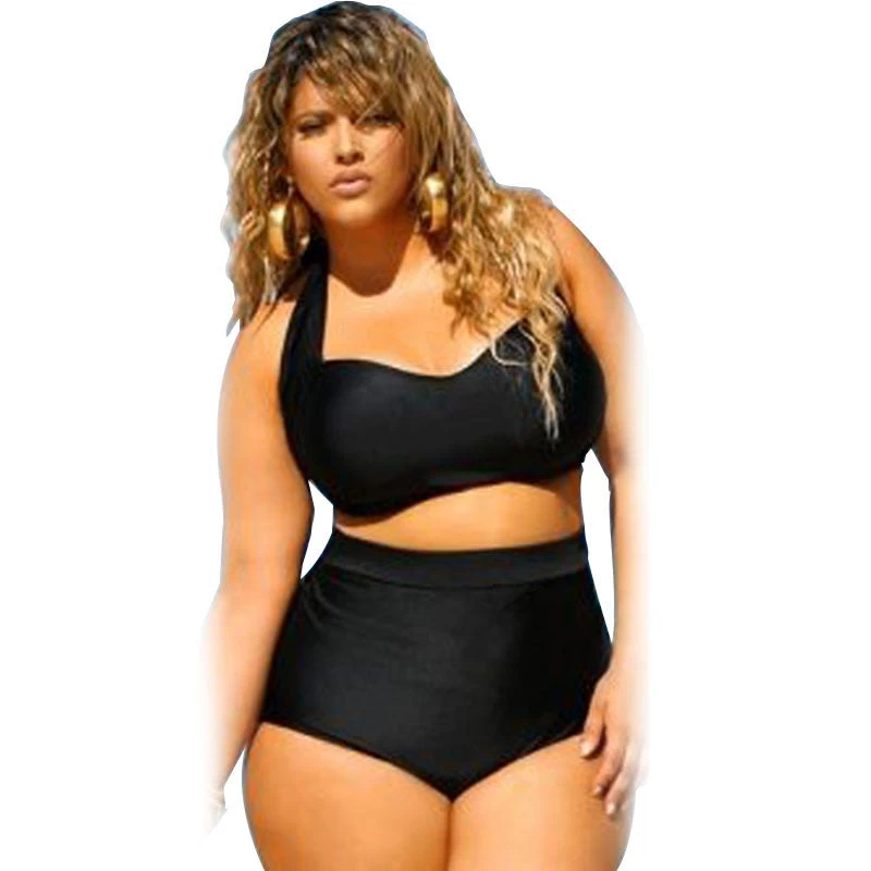 Bikinis Big Size Swimwear Sexy Plus Size 5XL High Waist Bikini Set Neon Large Size Swimwear Monokini Swimsuit LC41805 - Image 2