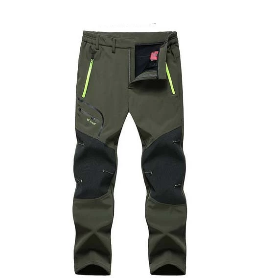 Man Winter Waterproof Trekking Fleece Outdoor Hiking Pants Men Camping Climbing Skiing Softshell Trousers Fishing 5XL P16 - Image 2