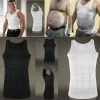 Men Slimming Body Shaper Tummy Shaper Vest Slimming Underwear Corset Waist Muscle Girdle Shirt Fat Burn Posture Corrector
