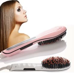 LCD Electric Brush Hair Straightener Comb Auto Massager Straightening Irons Simply Fast Hair Straightener Combs Escova Alisadora