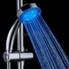 1Piece Novelty Heat Sensitive LED Shower Head Temperature Sensor Bath Sprinkler Powered By Water