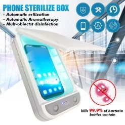 5V UV Light Phone Sterilizer Box Jewelry Phones Cleaner Personal Sanitizer Disinfection Cabinet With Aromatherapy Esterilizador