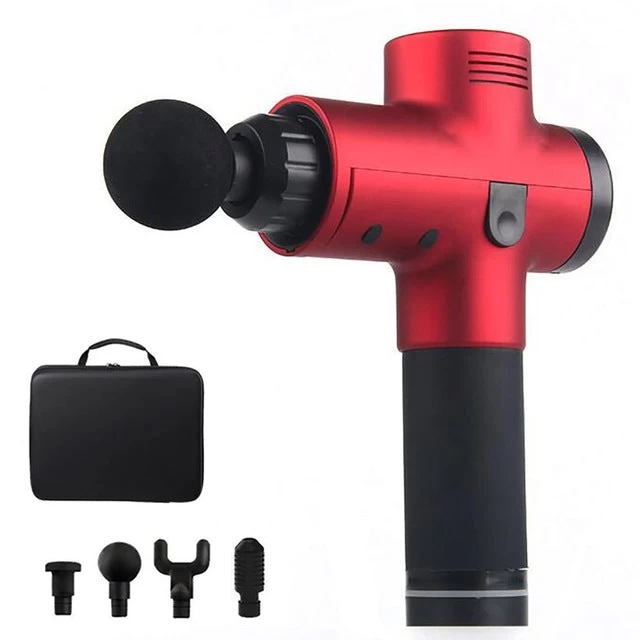 Muscle Massage Gun Sport Therapy Massager Body Relaxation Pain Relief Slimming Shaping Massager 4 Heads With Bag - Image 3