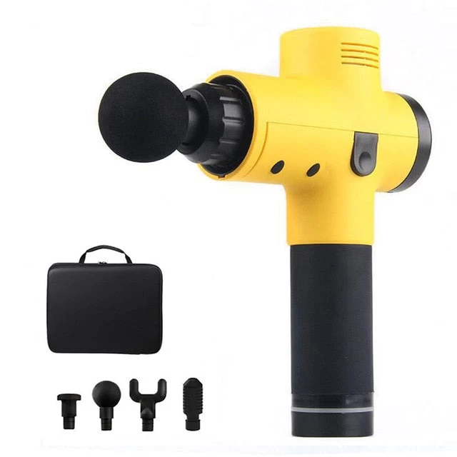 Muscle Massage Gun Sport Therapy Massager Body Relaxation Pain Relief Slimming Shaping Massager 4 Heads With Bag - Image 5