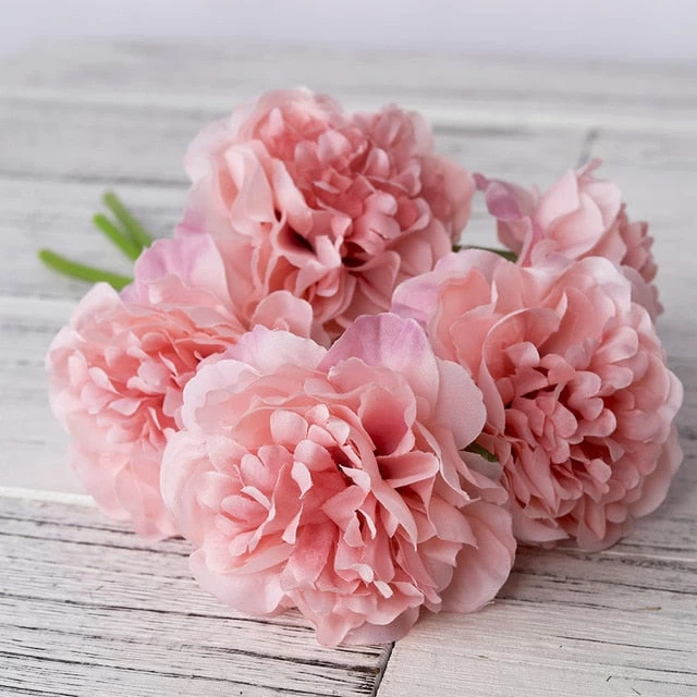 Peony Artificial Artificial Silk Flowers For Home Decoration Wedding Bouquet For Bride High Quality Fake Flower Faux Living Room - Image 7