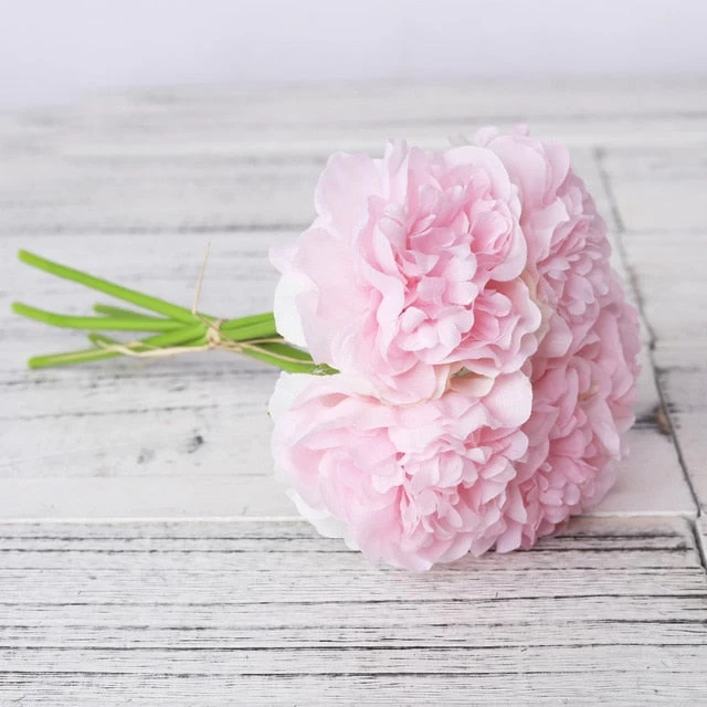 Peony Artificial Artificial Silk Flowers For Home Decoration Wedding Bouquet For Bride High Quality Fake Flower Faux Living Room - Image 6