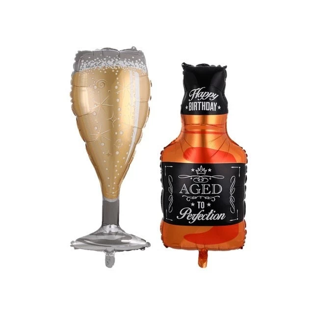 2pcs Large Size Champagne Cup Bottle Aluminium Foil Balloons Wedding Birthday Party Decorations Anniversary Baby Shower Balloons - Image 3