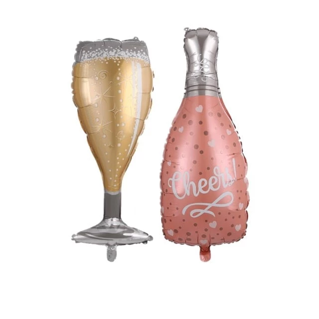 2pcs Large Size Champagne Cup Bottle Aluminium Foil Balloons Wedding Birthday Party Decorations Anniversary Baby Shower Balloons - Image 7