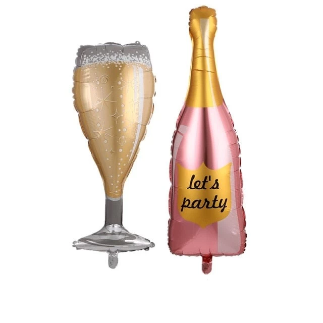 2pcs Large Size Champagne Cup Bottle Aluminium Foil Balloons Wedding Birthday Party Decorations Anniversary Baby Shower Balloons - Image 17